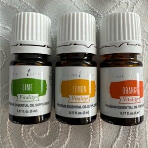 Lot Of 3 Vitality Lime Lemon Orange 5 ml Young Living Essential Oils New Sealed